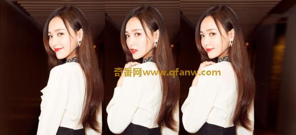 美女演员-唐嫣-白色宽松V领长裙  气质爆表 女神范十足 写真集