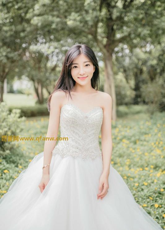厦门清纯唯美少女  户外洁白婚纱摄影写真集